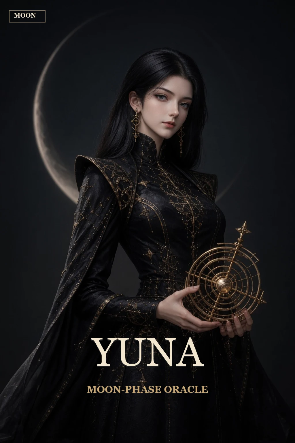 Orun poster for Yuna, moon-phase oracle
